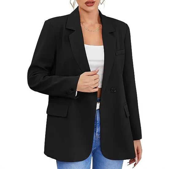 Slim Fit Open Collar Blazer for Women