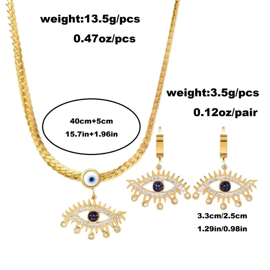 18K Gold Plated Eye Pendant Necklace