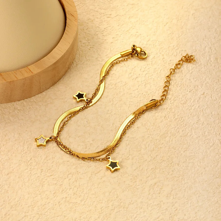 Boho Star & Bow Stainless Steel Bracelet