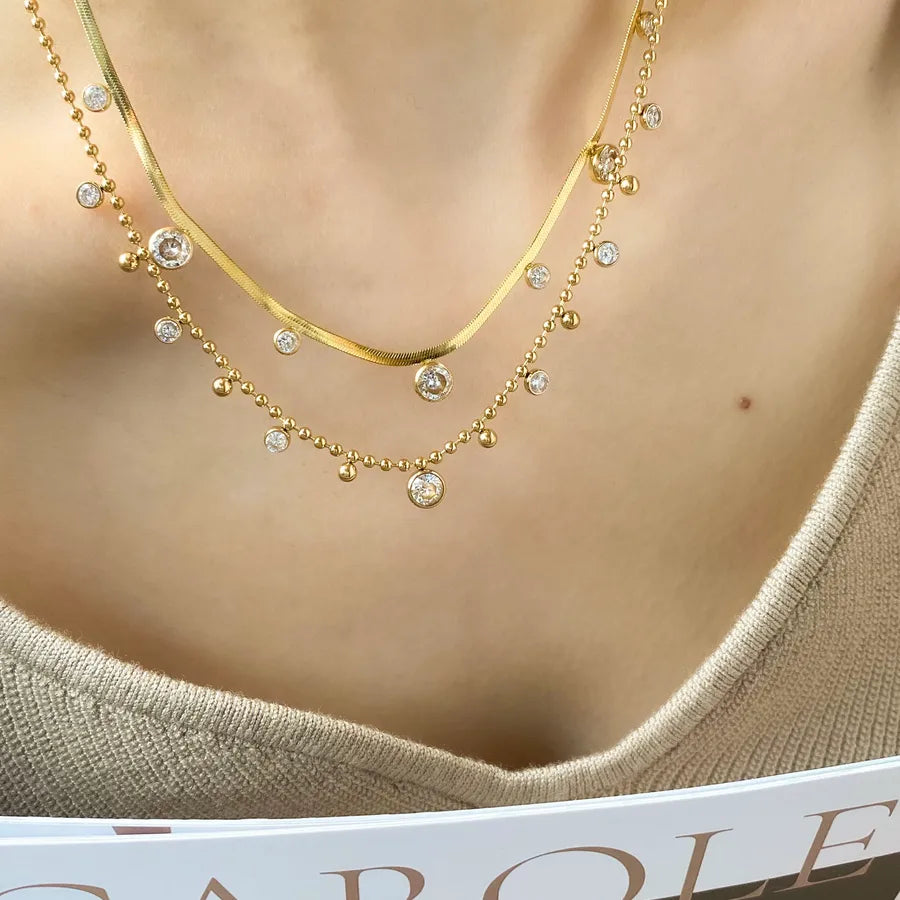 Minimalist Gold Titanium Steel Chain Necklace