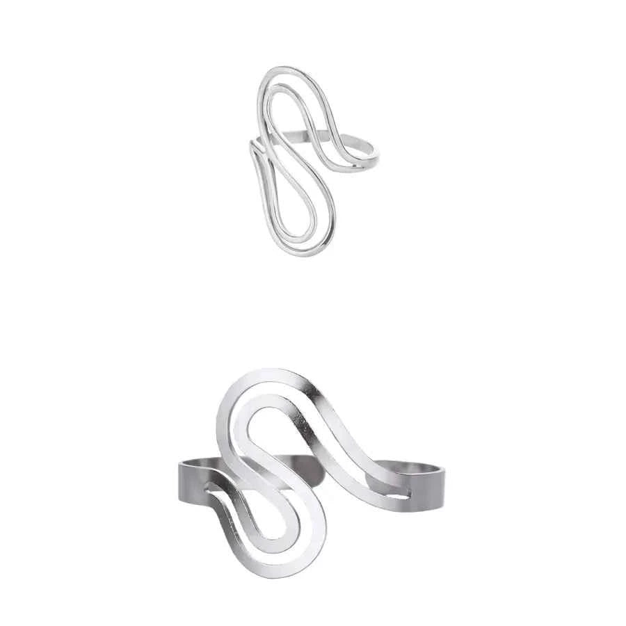 Ocean Wave Stainless Steel Jewelry Set