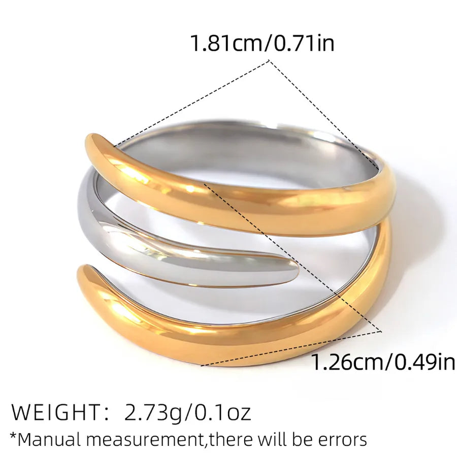 18K Gold Plated Geometric Open Ring