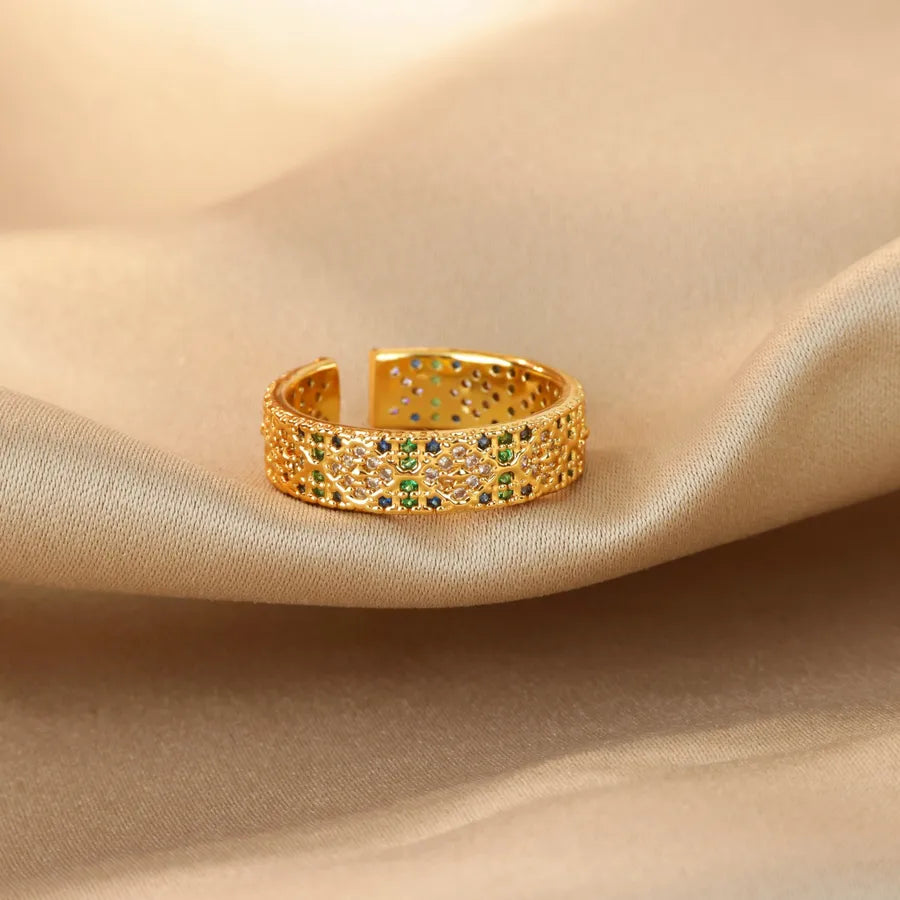 Gold Plated Cross & Star Ring for Women