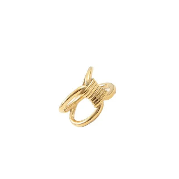 18K Gold Plated Geometric Titanium Steel Ring