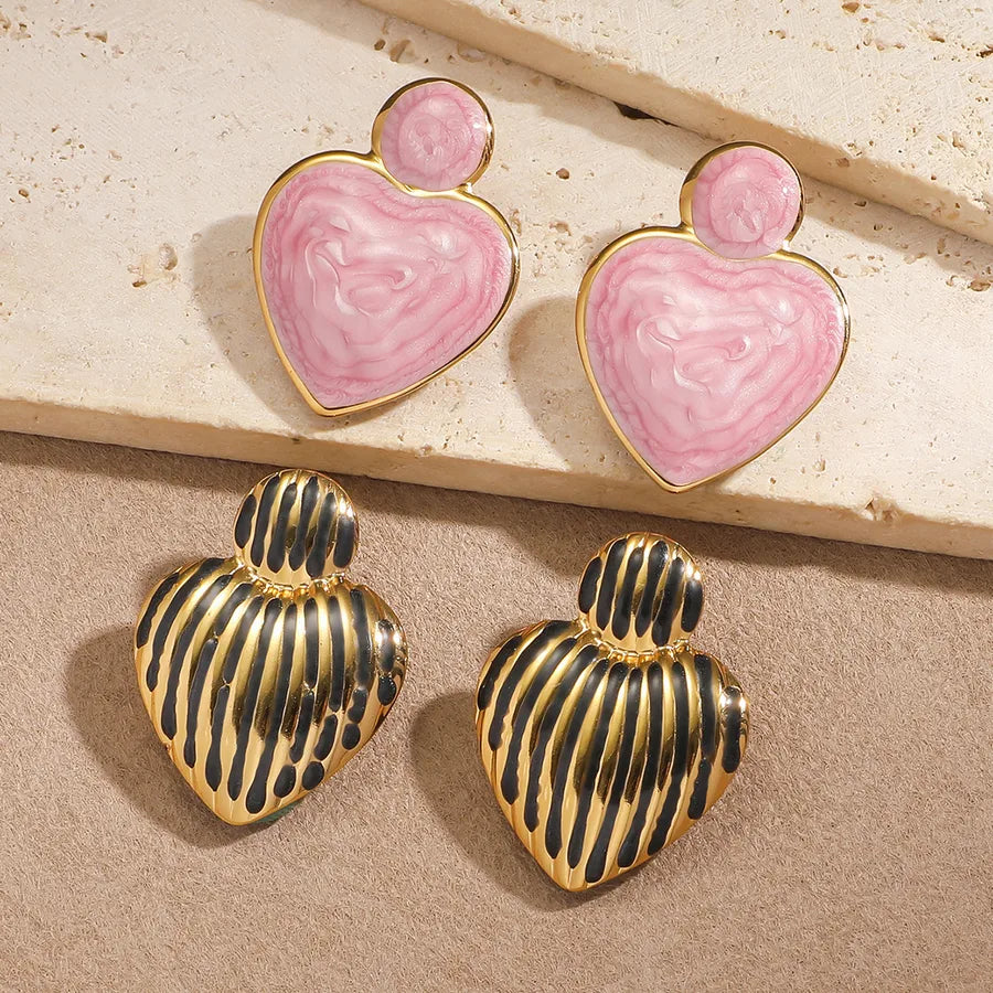 Gold Plated Titanium Steel Drop Earrings