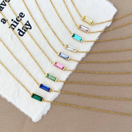 18K Gold Plated Geometric Titanium Necklace