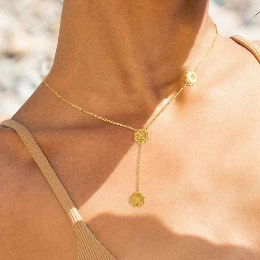 Gold Four-Leaf Clover Pendant Necklace