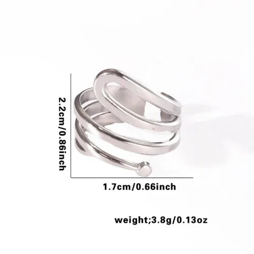 Titanium Steel Fish Tail Ring for Women