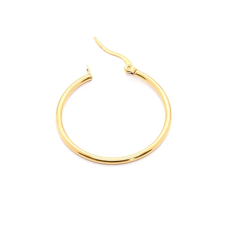 Unisex Large Geometric Hoop Earrings Gold [a Pair]]