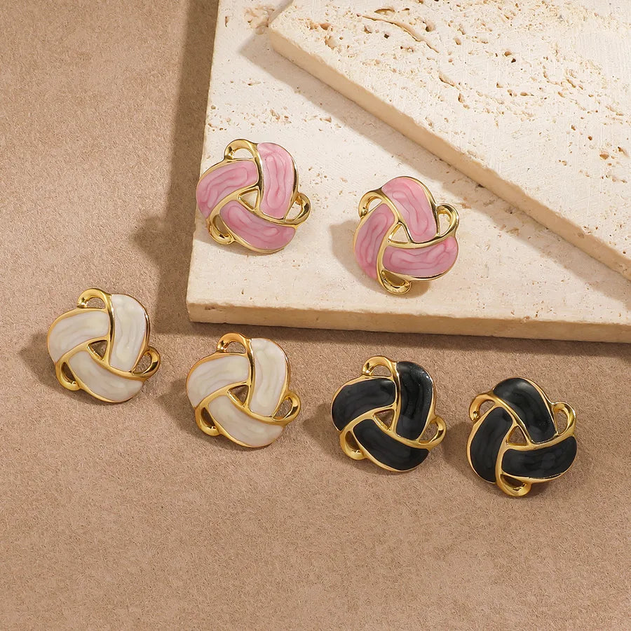 Gold Plated Titanium Steel Drop Earrings