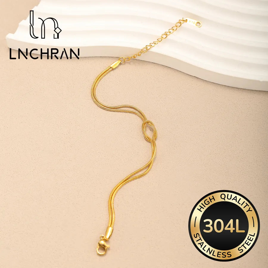 Gold Knot Stainless Steel Bracelet for Women