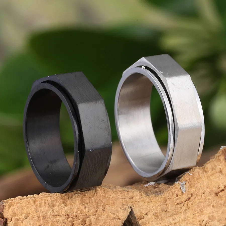 Titanium Steel Octagonal Spinner Ring