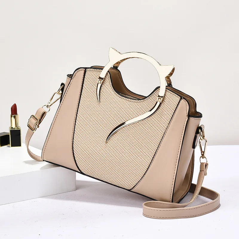 Trendy Shell Splice PU Crossbody Handbag