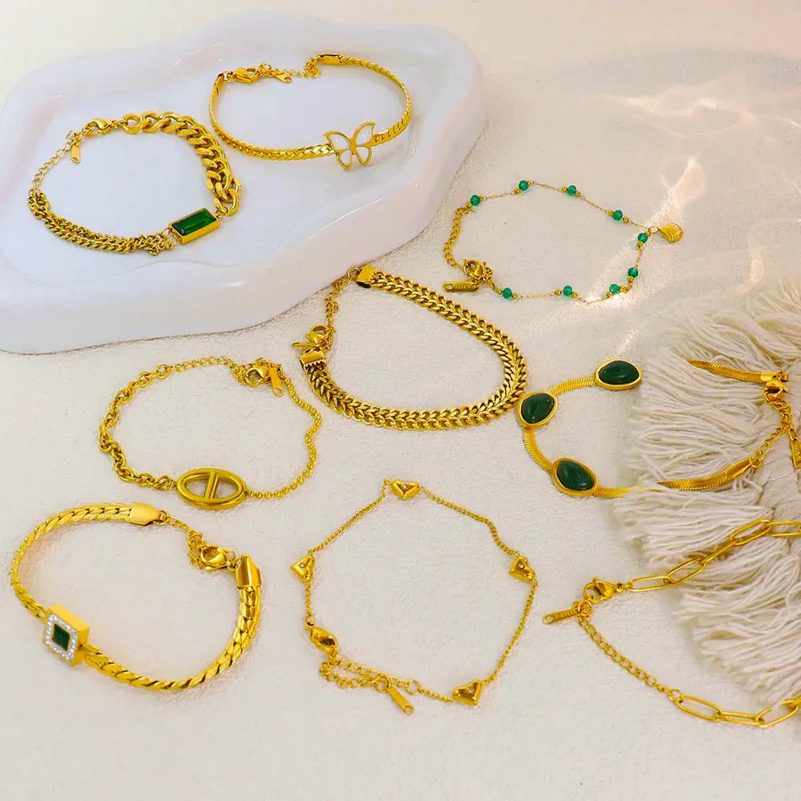 Gold Plated Stainless Steel Asymmetric Bracelet