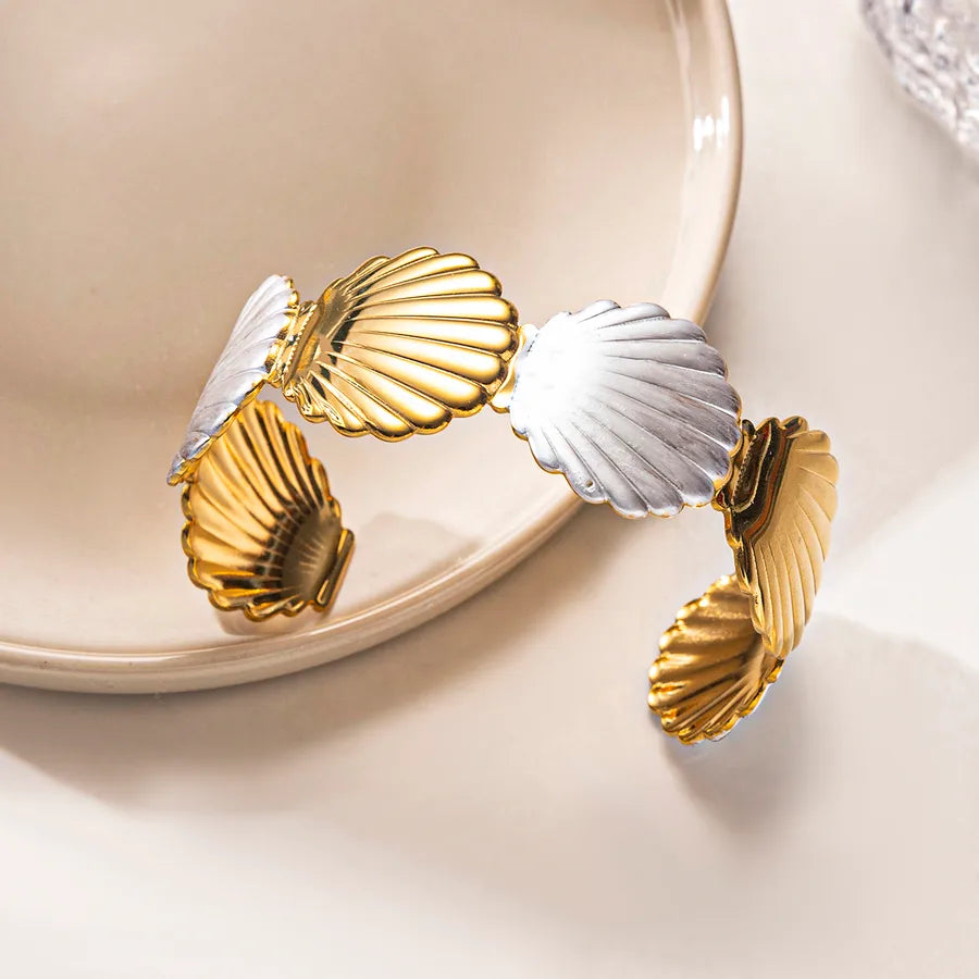 Gold Plated Geometric Stainless Steel Bracelet