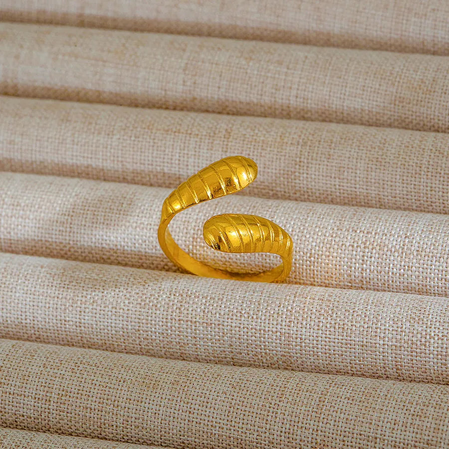 Adjustable 18K Gold Stainless Steel Ring 3