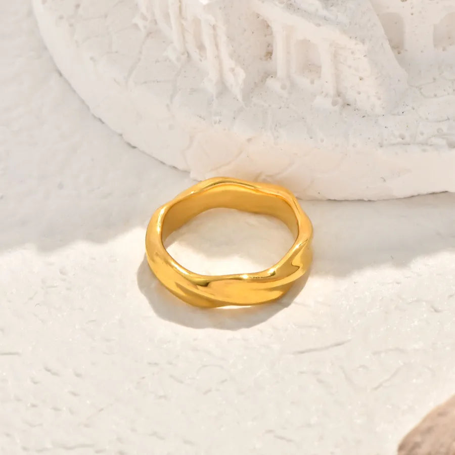 18K Gold Plated Geometric Zircon Ring