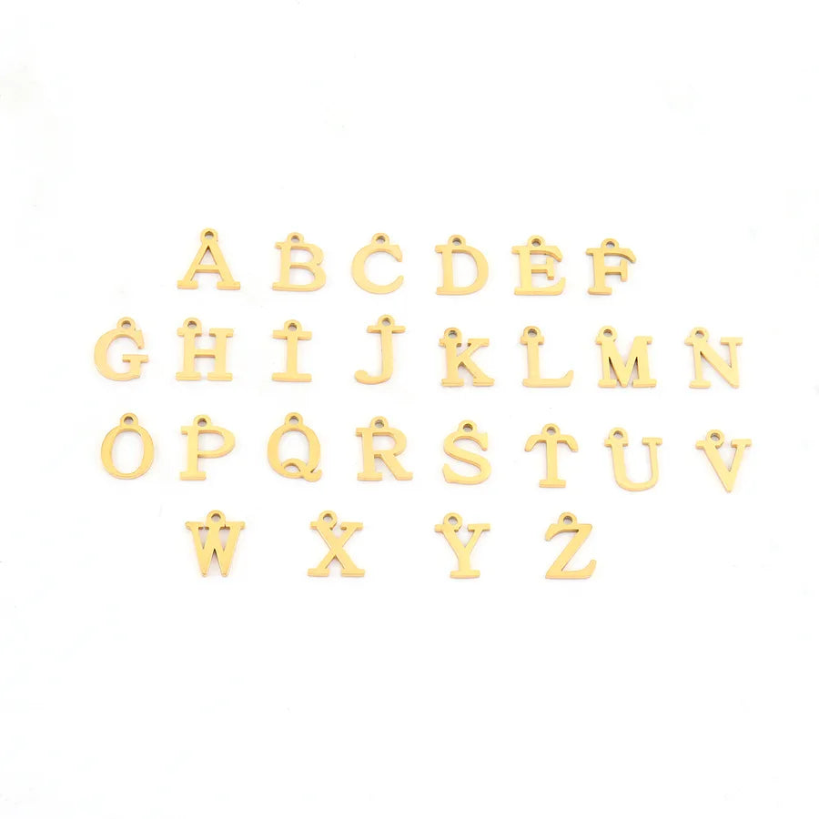 18K Gold Plated Heart Letter Pendant Necklace