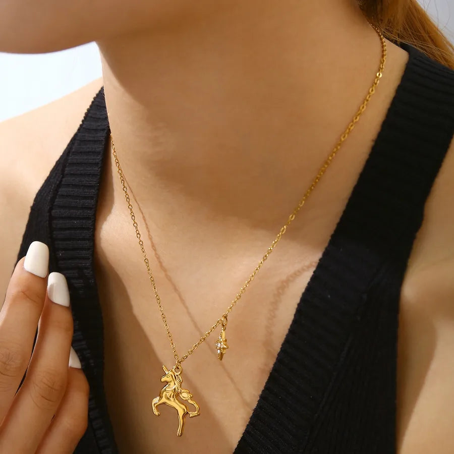 Elegant Gold-Plated Animal Pendant Necklace