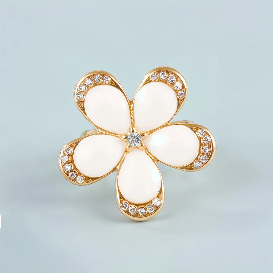 Floral Titanium Steel Ring for Women