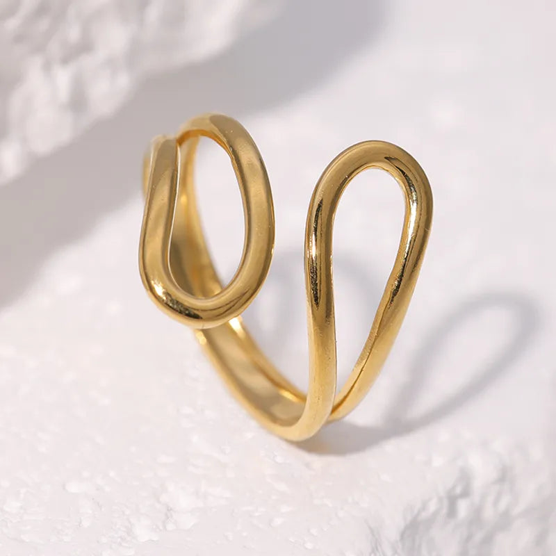 Minimalist Gold Open Ring for Women