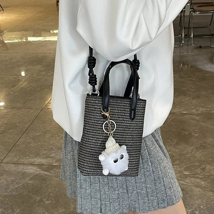 Women's Color Block PU Leather Shoulder Bag