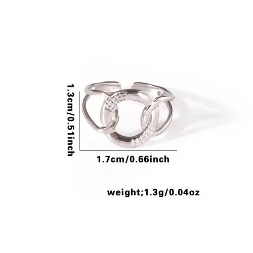 Titanium Steel Fish Tail Ring for Women