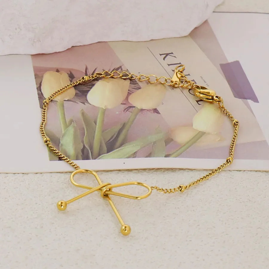 Gold Plated Stainless Steel Asymmetric Bracelet Average Size Gold Style 37