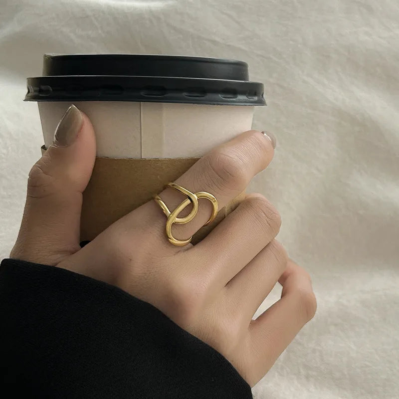 Titanium Steel Bulb-Shaped Adjustable Ring