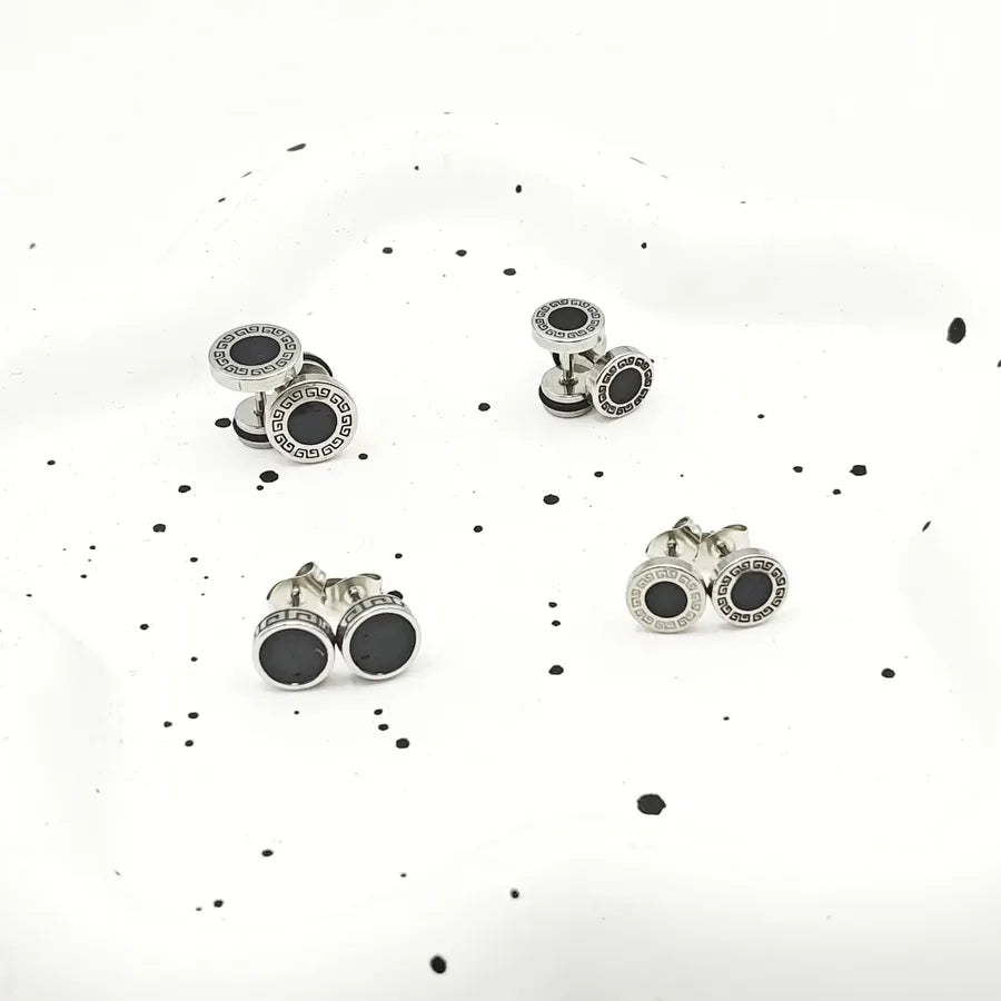 Minimalist Titanium Steel Geometric Hoop Earrings