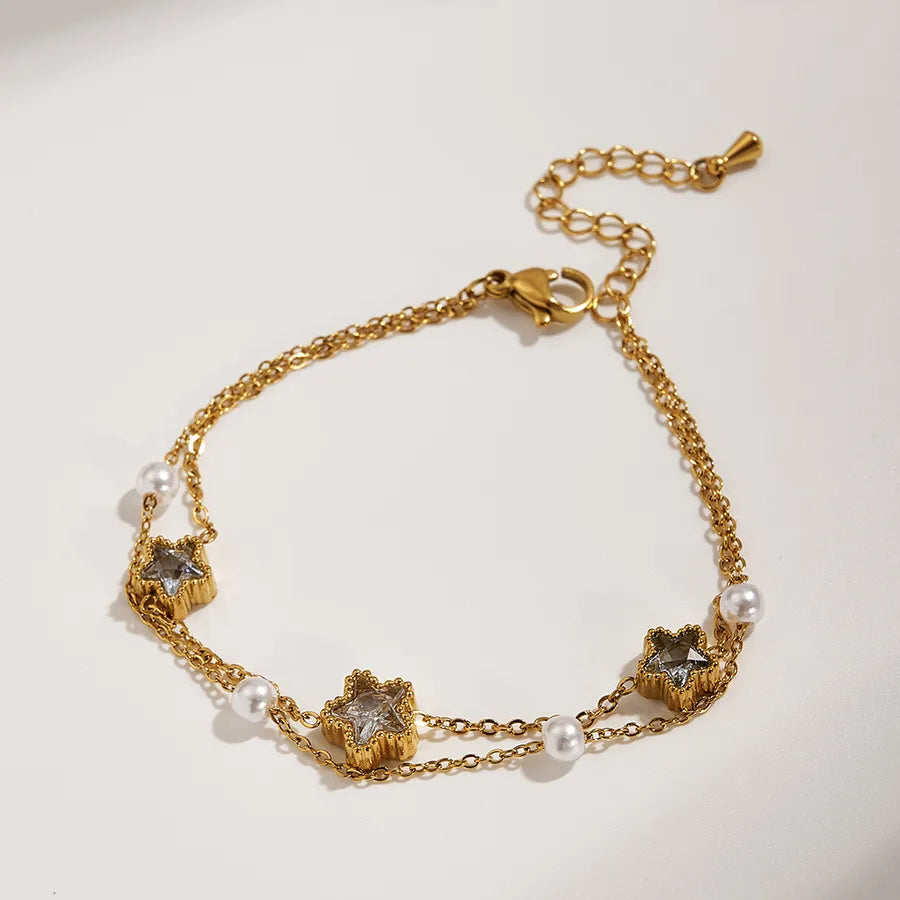 18K Gold Double-Layer Stainless Steel Bracelet