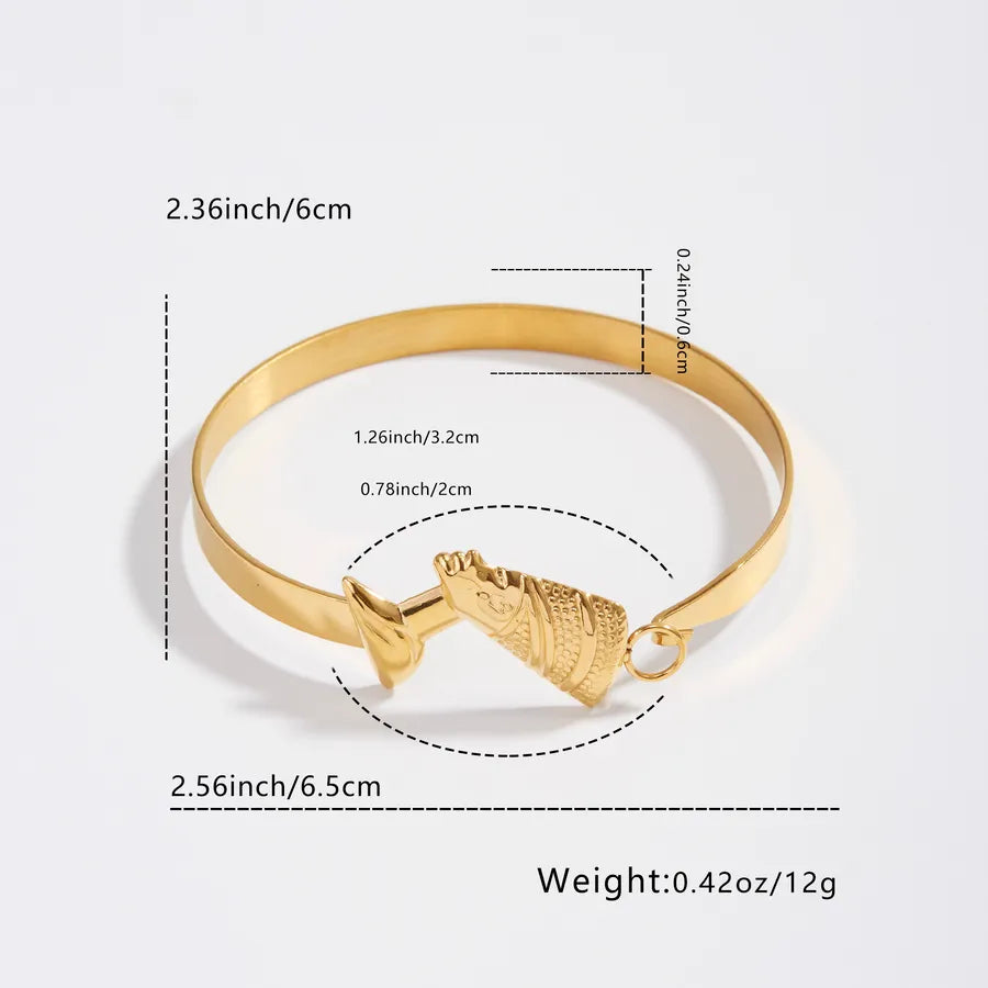 Gold Egyptian Pharaoh Stainless Steel Bracelet