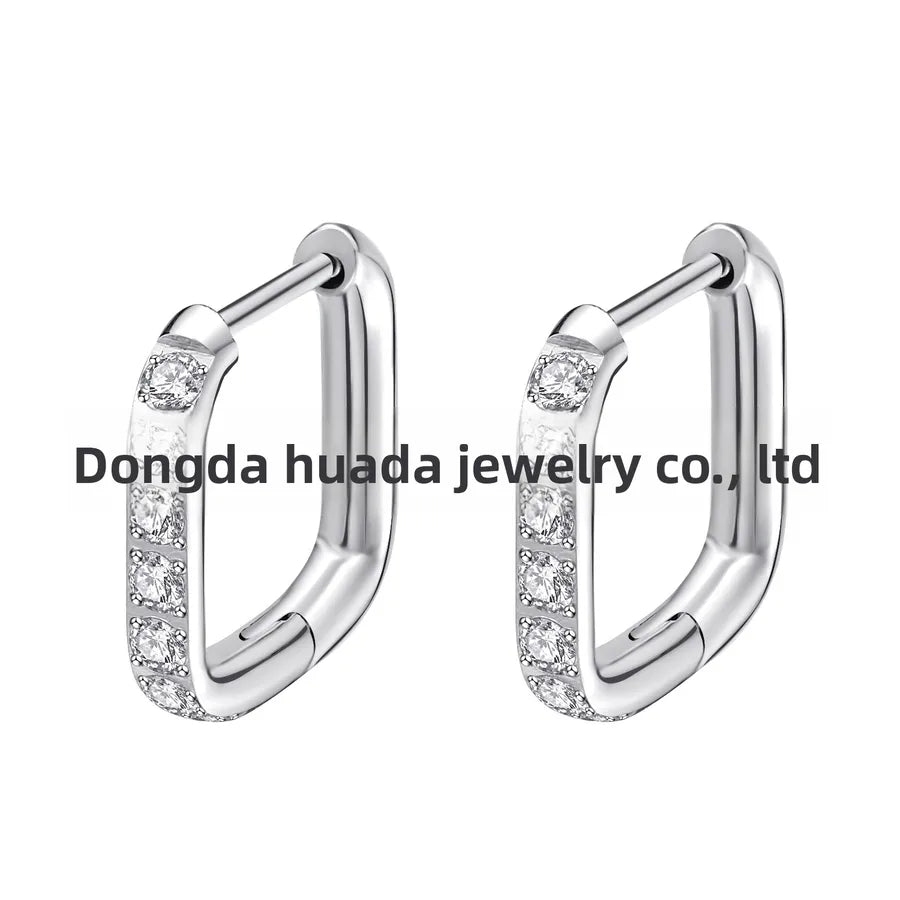 Titanium Steel Geometric Mini Hoop Earrings