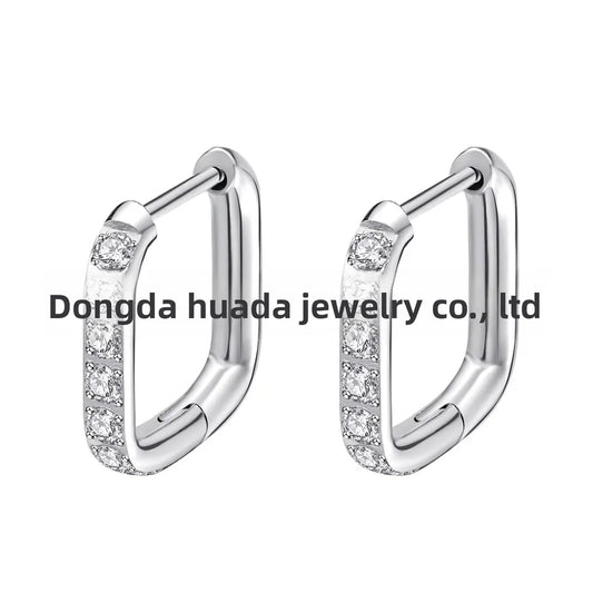 Titanium Steel Geometric Mini Hoop Earrings