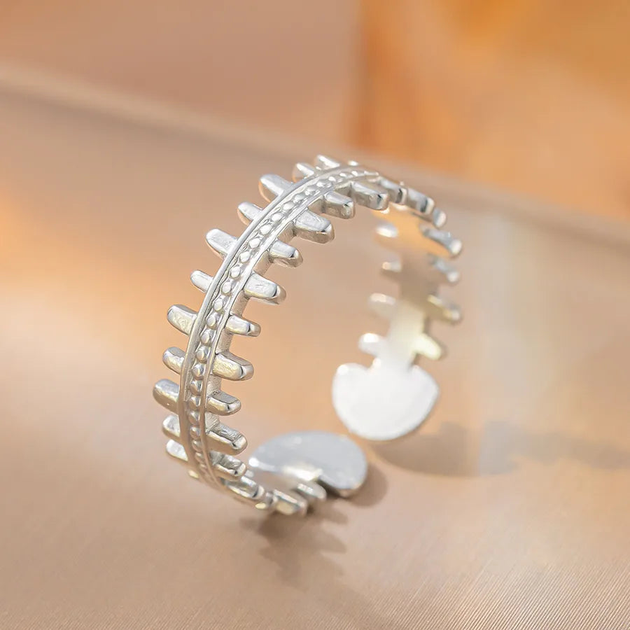 Geometric Titanium Steel Open Ring K38 Steel Color Ring Open
