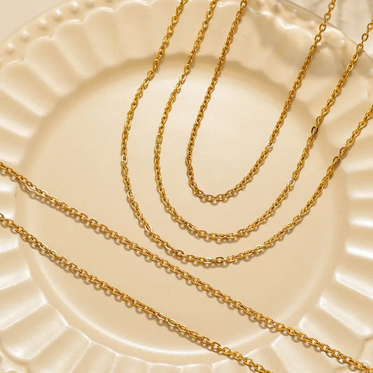 Gold Stainless Steel Chain Necklace