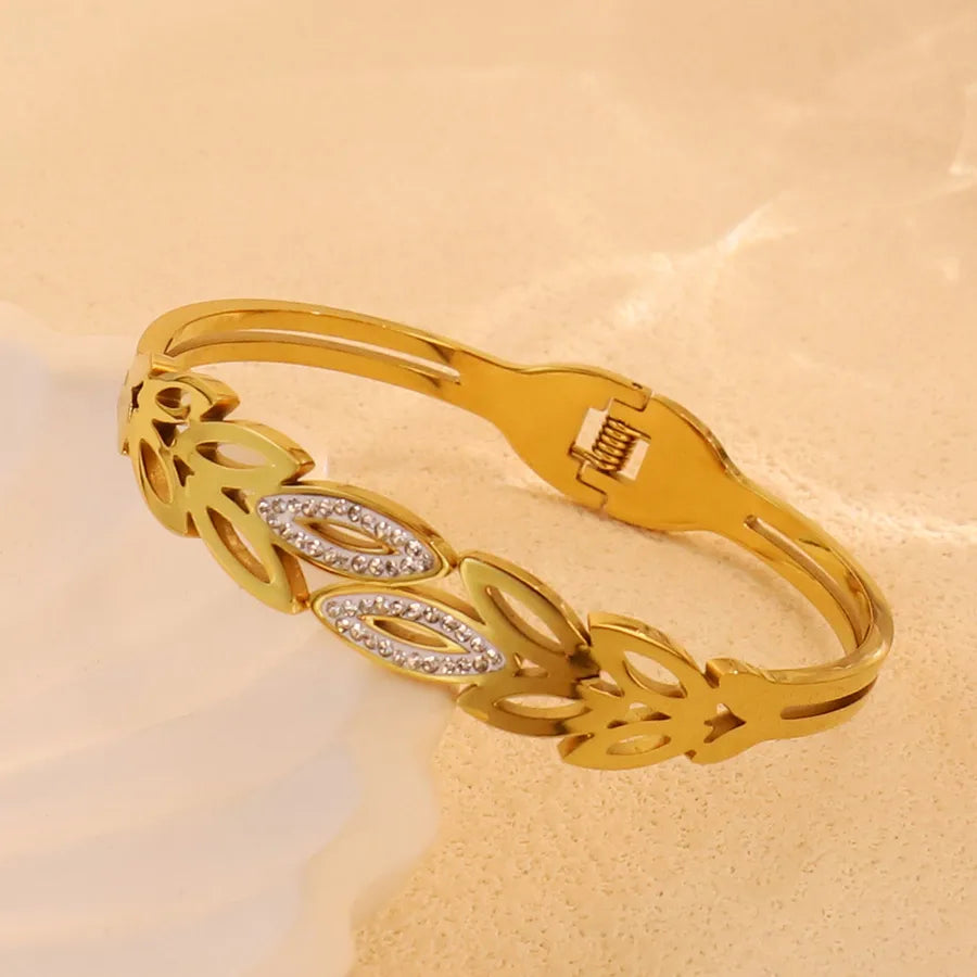 18K Gold Plated Star & Snake Stainless Steel Bracelet Average Size Gold Style 4