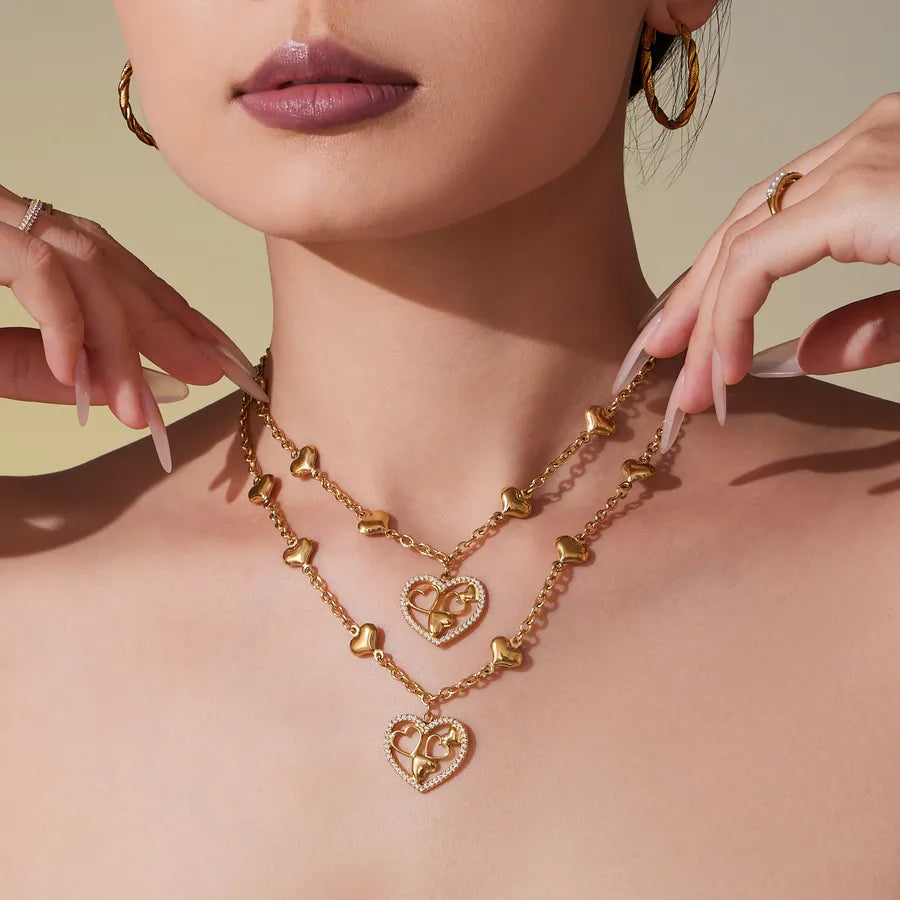 18K Gold PVD Geometric Stainless Steel Necklace