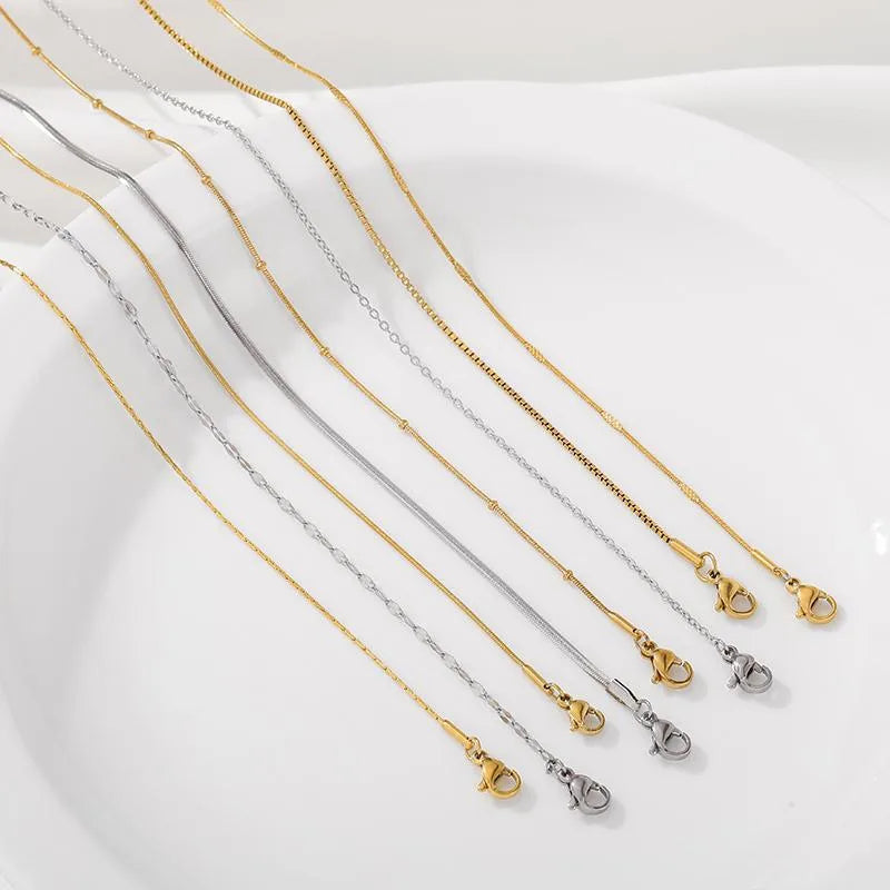 Unisex Titanium Steel Snake Chain Necklace