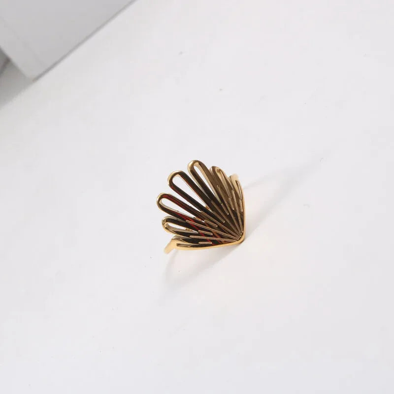 18K Gold Plated Titanium Steel Peacock Ring
