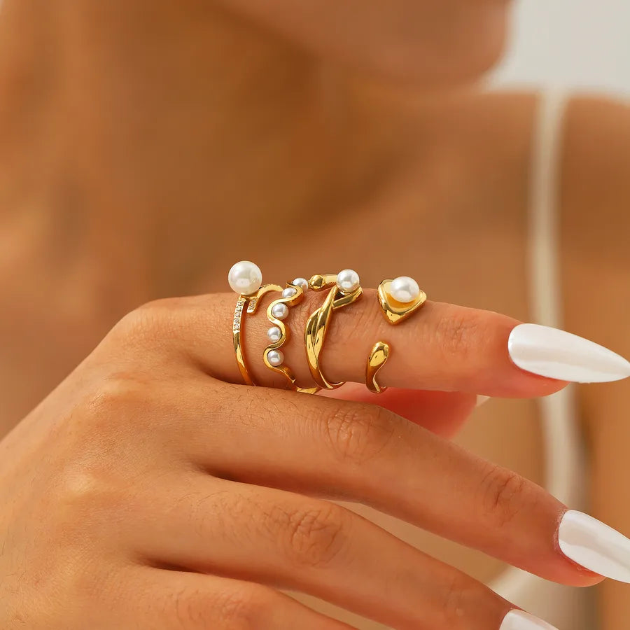 18K Gold Plated Stainless Steel Open Ring