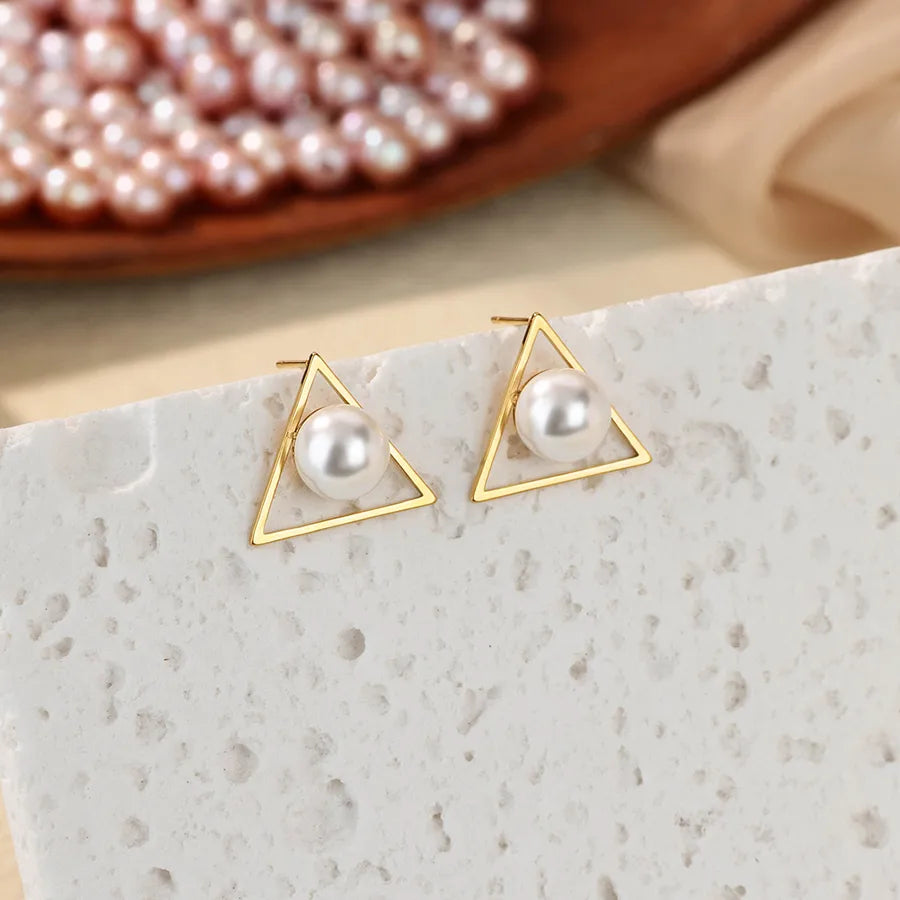 Blue Zircon Starfish Pearl Hoop Earrings