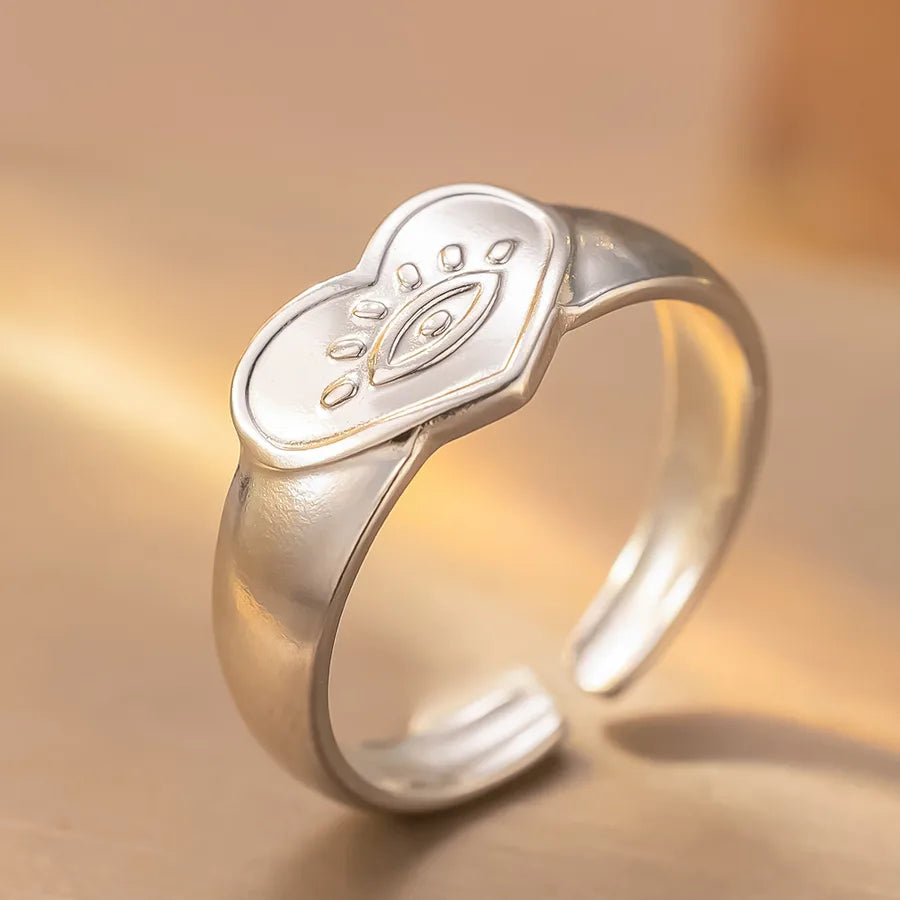 Personalized Titanium Steel Textured Couple Ring K218 Steel Color Ring Open