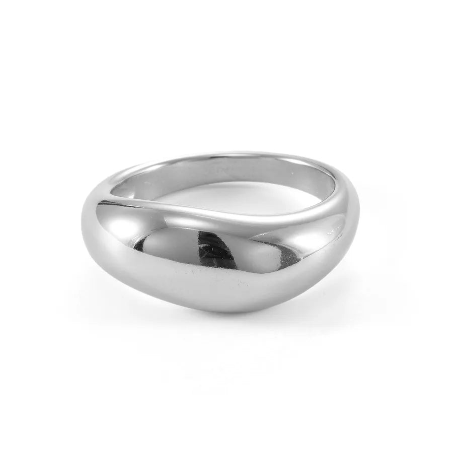 Retro Geometric Titanium Steel Ring