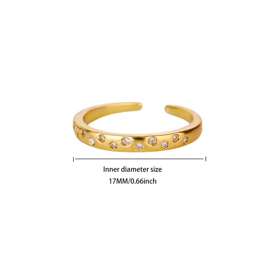 18K Gold Plated Adjustable Starry Snake Ring JZ8436G