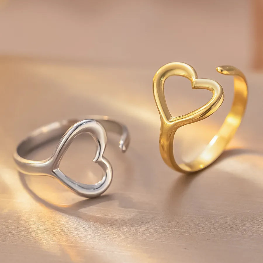 Personalized Titanium Steel Textured Couple Ring