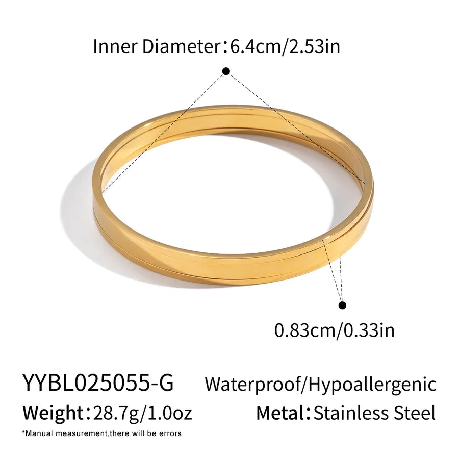 Geometric Layered 18K Gold Bracelet