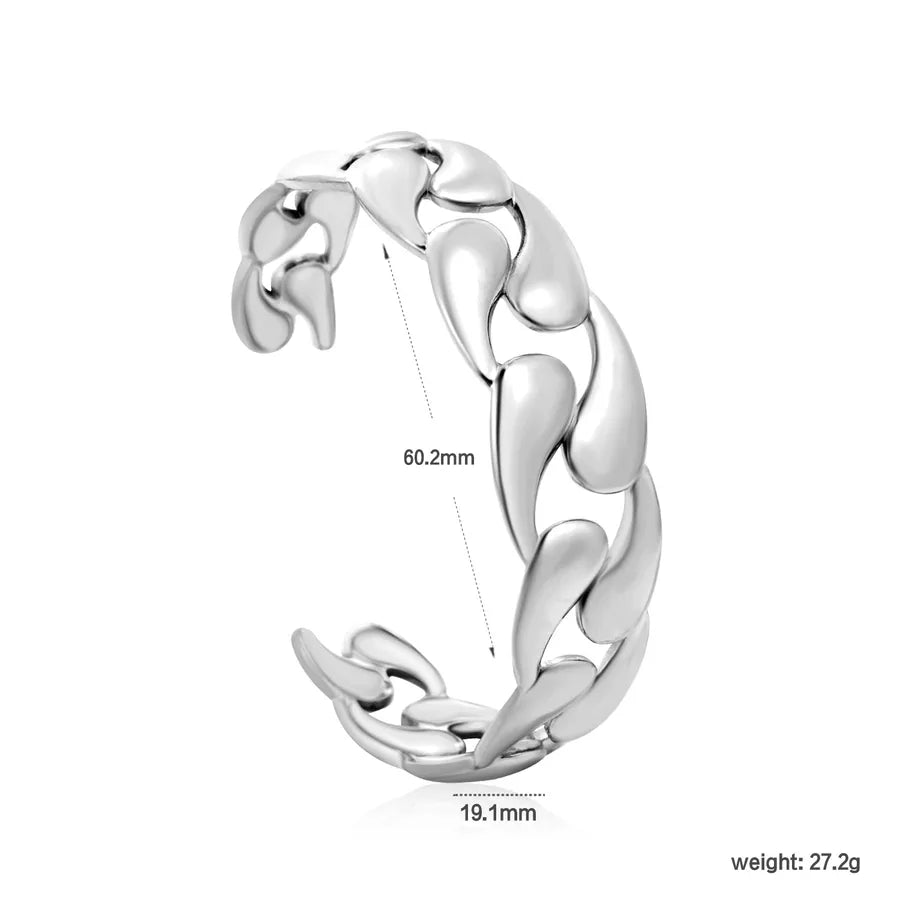 18K Gold Open Hand Bangle Bracelet for Women BR927601S