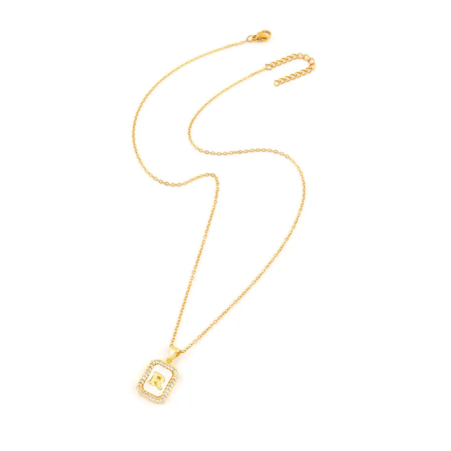 Gold Initial Pendant Necklace – Minimalist Style
