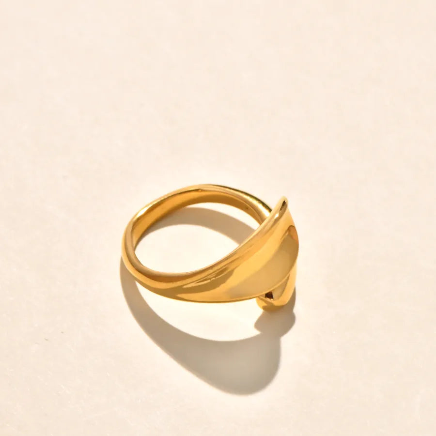 Gold-Plated Titanium Ring with Zircon for Women 5772601